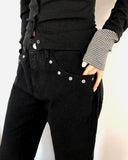 Ibin Studded Bootcut Denim Pants