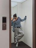 Kelly Unbalance Off Stripe Long Sleeve