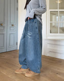 Held Washed Balloon Denim Pants