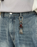 Laode leather clip keyring