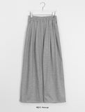 Hiroi banding string pin tuck wide jogger pants