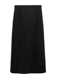 Tet suede slit long skirt