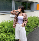 Color Matching Shirt High Quality Loose Fit Long Sleeve Shirt