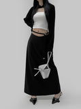 Melan Slit Long Skirt