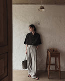 Cooling Belted Two-Tuck Slacks