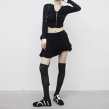 Hoaen Unbal Tiered Skirt