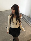 Krang Wool Pleated Mini Belt Skirt