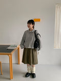 [BAONHAUS] Kaeki Cotton Collar Crop Cardigan