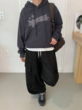 [Unisex] Tedens Curved Banding Cargo Wide Pants