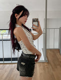 As Drape Shirring Halter Sleeveless