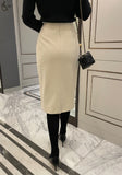Miato brushed H-line skirt
