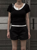 Laz Henley Neck Sleeveless