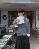 Heyri Wool Cropped Knit Cardigan