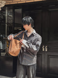 Ille Stripe Color Matching Shirt