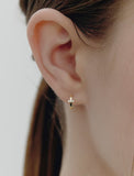 Truly Essence 14K Cross Pave Earrings