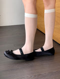 Sharon balletcore ribbon satin flat shoes