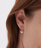 H-edition Dessert Ball Silver Pearl Earring