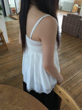 Yura Lace Smoke Back Shirring Sleeveless Bustier