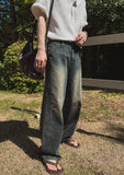 Greece vintage washed denim pants