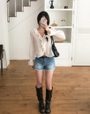 Eileen Ruffle Blouse
