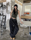 Old Hip Pocket Embroidered Denim Pants