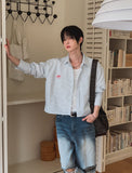 [PLAN MADE/MADE] 2plan Summer Stripe Crop Shirt