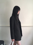 Tebbi Basic Boxy Oversized Fit Minimal Blazer Jacket