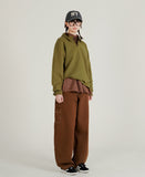 Solid Loose Collar Sweatshirt