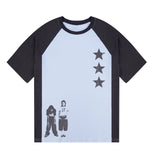 3 STAR Raglan Short Sleeve Tee