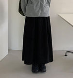 Cutle Corduroy Banding Long Skirt