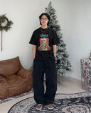 Deo Peach Diagonal Wide Pants