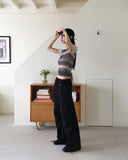 Hilpa Silver Point Nylon Pintuck Wide Two-Way Pants