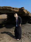 S/S Deep Black Big Pocket Nylon Balloon Pants