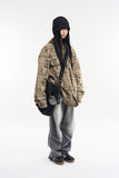 Pana over hooded check padded shirt