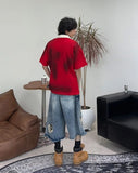 Peon Smoke Washing Collar Tee