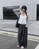 Mio Strap Wide Denim Pants