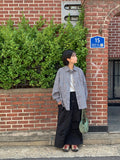 [unisex] Tend Check Over Long Sleeve Shirt