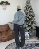 Kasan Crop Fleece Hooded Zip-Up