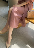 Mazel Collar Shirt Wrap One Piece