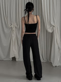 [mnem] patch straight sweatpants