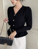 Sophia Flare Pearl Knit Cardigan
