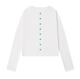 LINE DOTS U-Neck Long Sleeve