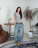 Leos Pintuck Balloon Denim Pants