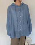 Ottle See-Through Hood Check Shirt