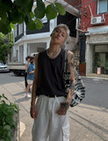 Rough damage layered sleeveless