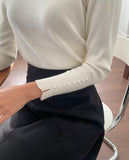 Sorren Puff Half Neck Pearl Knit