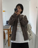 [Unisex] Acolta Bokashi Over Round Knit Cardigan