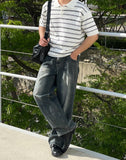 Luca Punching Short Sleeve Collar Knit