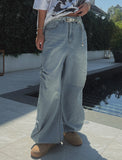 Ribat Pintuck Wide Denim Pants