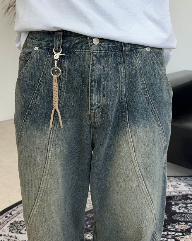 ★韓国の人気★【SATIIIZ】★Doiff Twisted Denim Pant.s★ Doiff Twisted Denim Pants - satiiiz